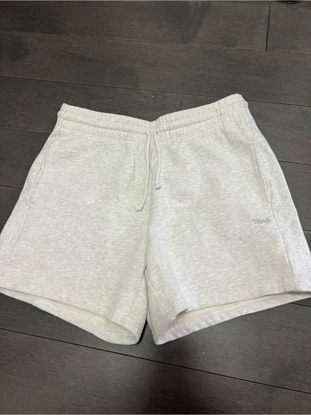 Aritzia TNA Heather Cloud Grey Sweat Shorts Boyfriend size M